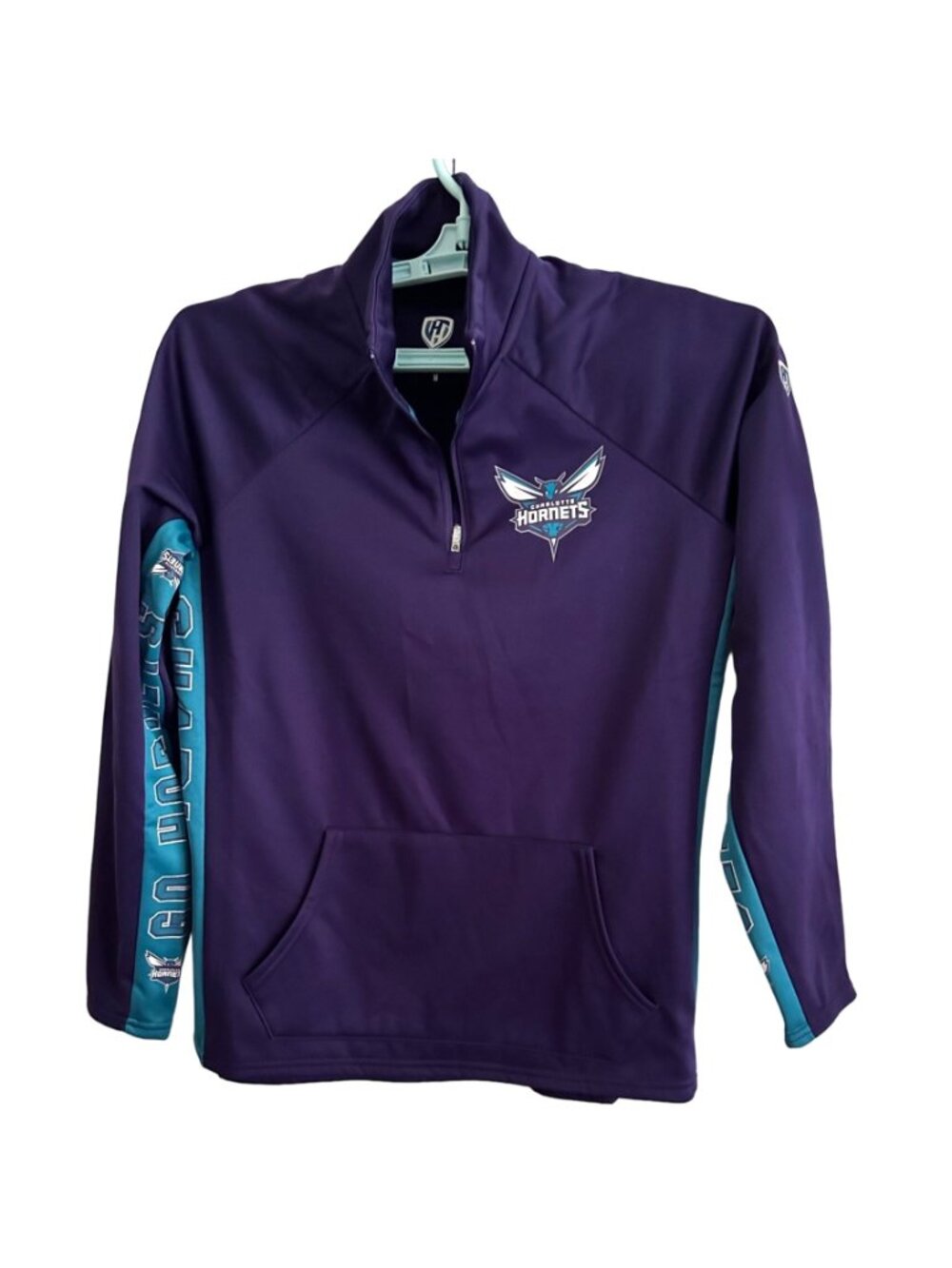 Hands High NBA Charlotte Hornets G-III 1/4 Zip SZ M Purple NWT Athleisure - Picture 2 of 14